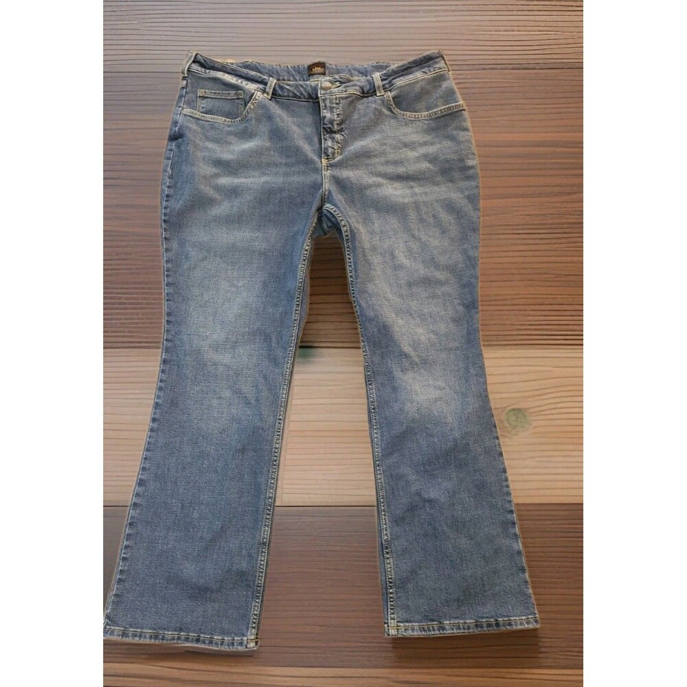Women’s Lee Jeans Mid-Rise Lay-Flat Measurements 21W 29¾ Inseam Cotton Blend ...